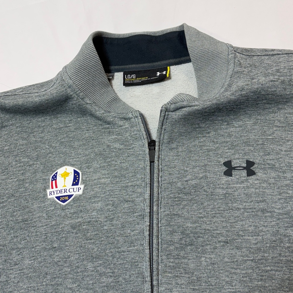 Under Armour Ryder Cup 2016 Full Zip Jacket Gray USA Flag Golf Mens L Team USA - Picture 2 of 8